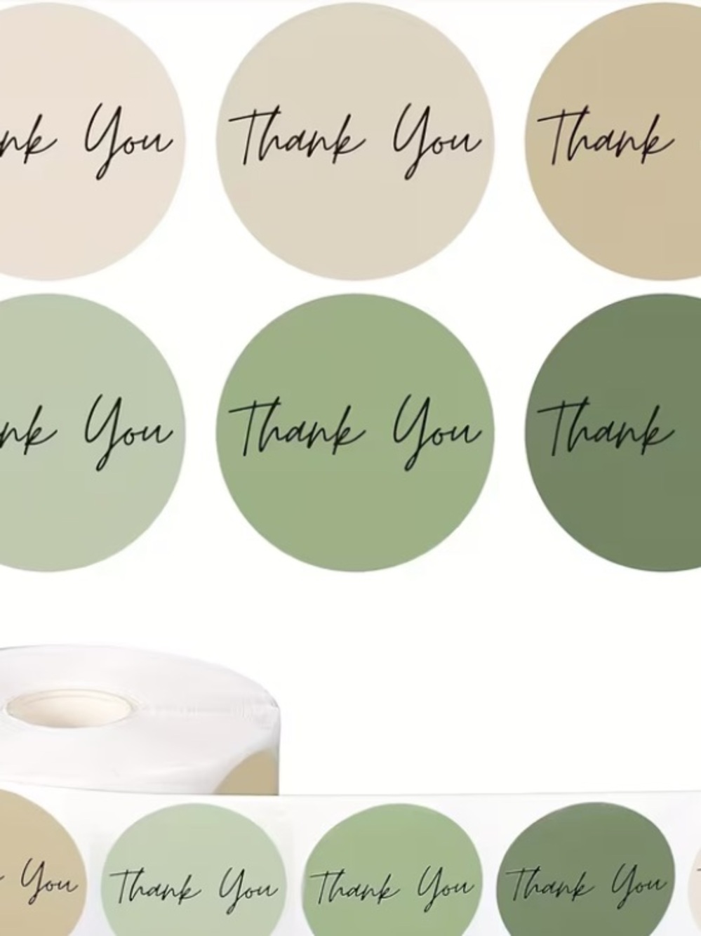 Thank You Round Sticker Labels - Picture 2 of 4